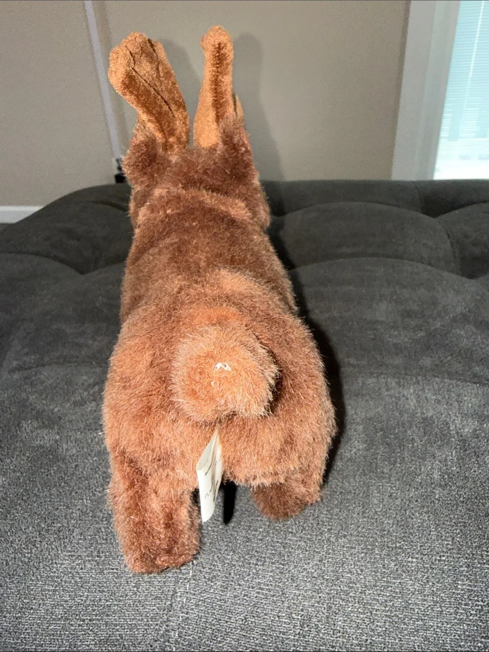 Vintage Plush Brown Moose Stuffed Animal Toy - charm co